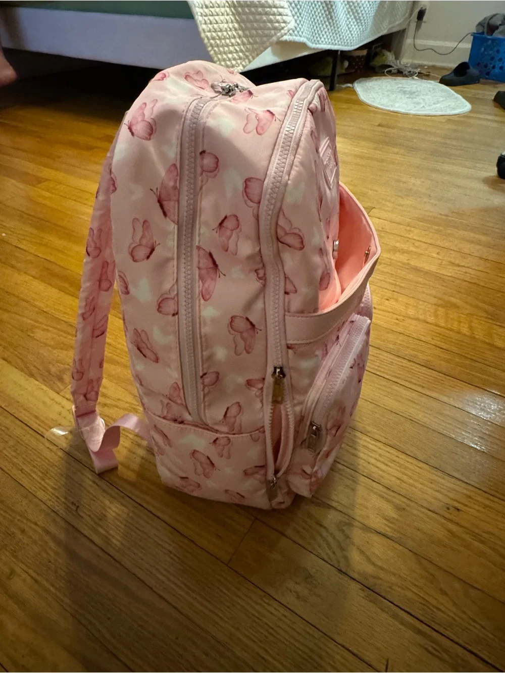 Madden Girl Pink Butterfly Kids Backpack